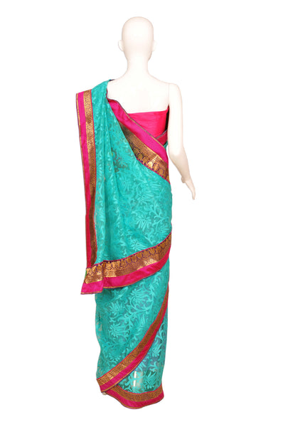 Embroidered Dry Clean Brasso Designer Saree(PC3807)